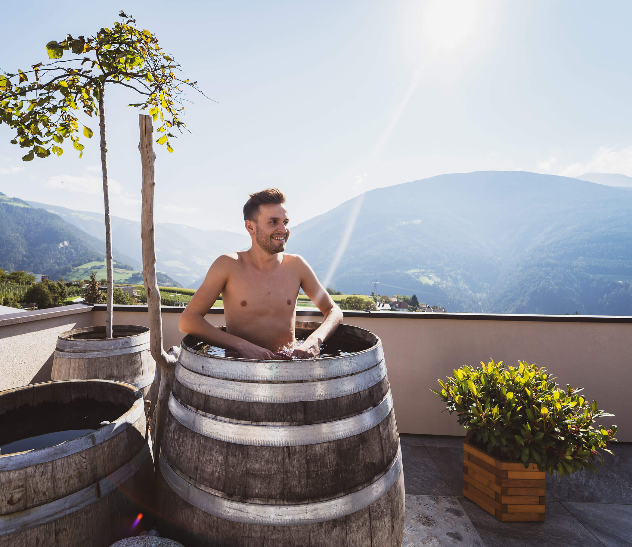 Abkühlung nach dem Saunieren